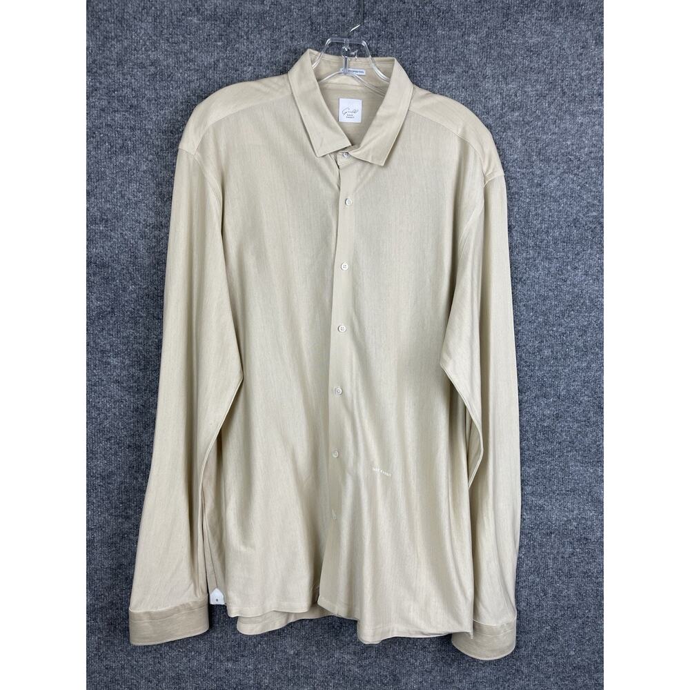 Rare Rabbit Villa Regular Fit Plain Shirt Beige 2‎ Plymercerised Yaen Size XL